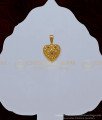 PND056 - Trendy Heart Shape White And Ruby Stone Pendant Design for Girl 