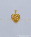 PND057 - Simple Heart Shape White Stone Small Pendant Design for Chain 
