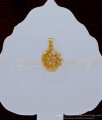 PND058 - Unique American Diamond White Stone Small Gold Pendant Design with Chain
