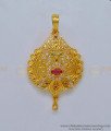 PND065 - New Model Gold Plated Multi Stone Designer Gold Pendant Design for Ladies