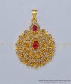 PND071 - Unique American Diamond Pendant Design Gold Plated Locket for Chain 
