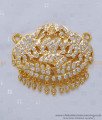 PND072 - Five Metal White Stone Gajalakshmi Pendant Design One Gram Gold Jewellery Online 