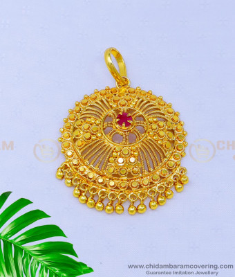 PND077 - New Model Round Shape Gold Locket Design for Female