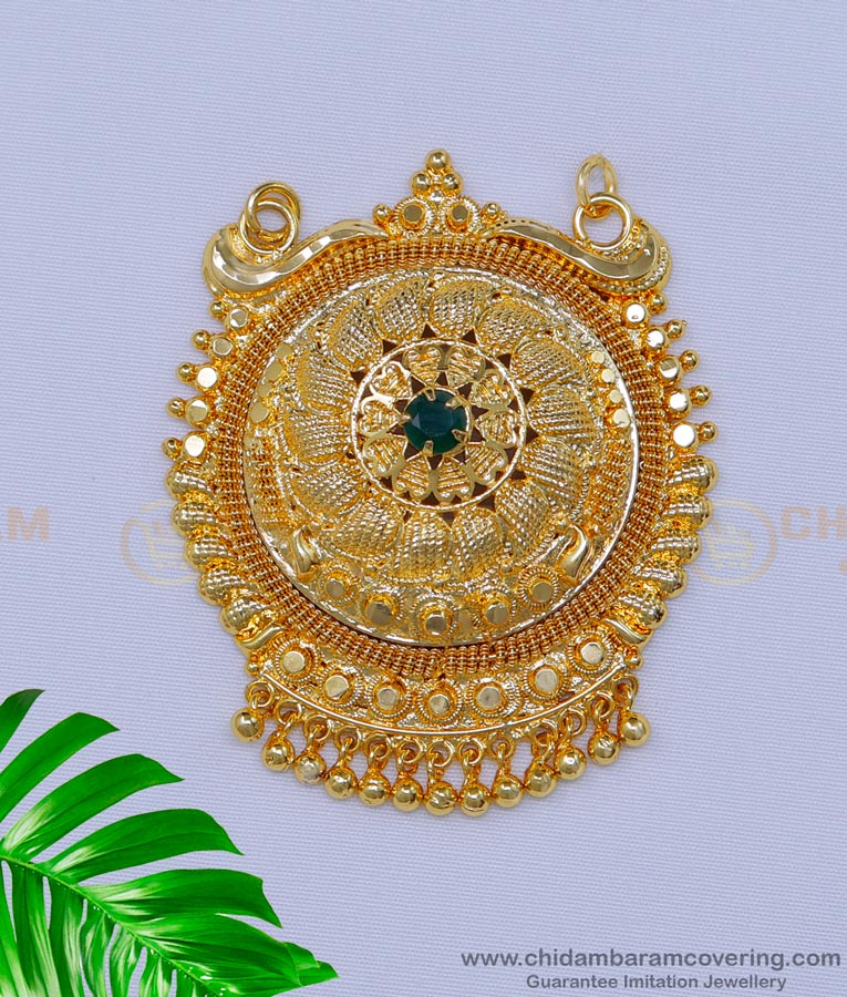 PND083 - Round Singles Emerald Stone 2 Gram Gold Dollar Designs