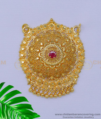 PND086 - Gold Design Single Stone Pendant Design for Long Chain