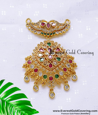 PND090 - New Model Ruby Emerald Ad Stone Pendant for Women
