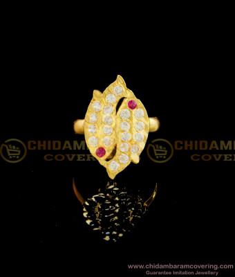 RNG037 - Pure Gold Plated Panchaloha Ladies Gold Ring Design Unique Fish Ring Buy Online