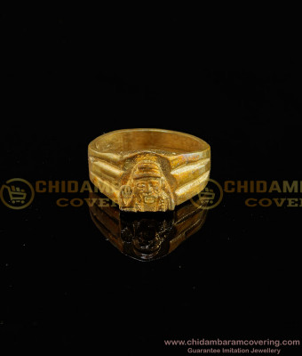 RNG039 - Pure Impon Men Sai Baba Ring Models Natural Color Daily Wear Jewellery