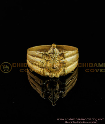 RNG046 - Panchaloham Vinayaka Ring Models Lord Genesha Finger Ring Natural Color 5Metal Ring Collections