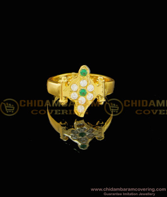 RNG079 - Impon Trendy Sangu Design Daily Wear 1 Gram Gold Plated Five Metal Female Finger Ring 