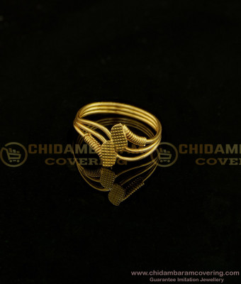 RNG121 - Ladies Finger Ring Gold Plated Light Weight Artificial Ring