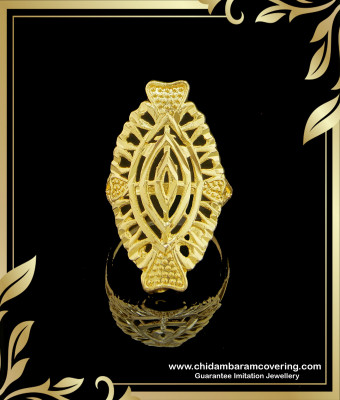 RNG142 - One Gram Gold Light Weight Gold Look Long Ring Designs for Wedding 