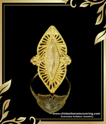 RNG143 - New Model Bridal Wear Gold Ring Design Light Weight Long Ring for Wedding 