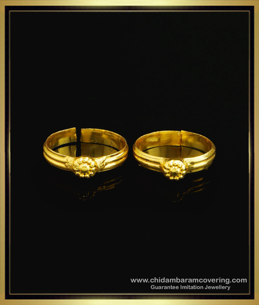 RNG157 - One Gram Gold Toe Ring Indian Jewellery Adjustable Metti Design for Women
