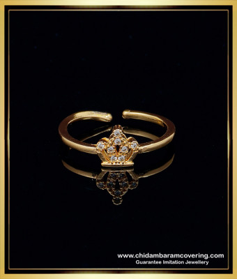 RNG179 - Unique Daily Wear Light Weight Adjustable Queen Ring Design for Ladies   