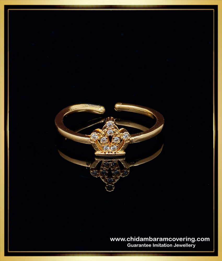RNG179 - Unique Daily Wear Light Weight Adjustable Queen Ring Design for Ladies   