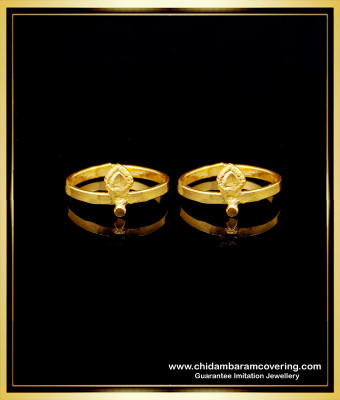 RNG219 - Light Weight Daily Use Gold Plated Adjustable Toe Ring Online 