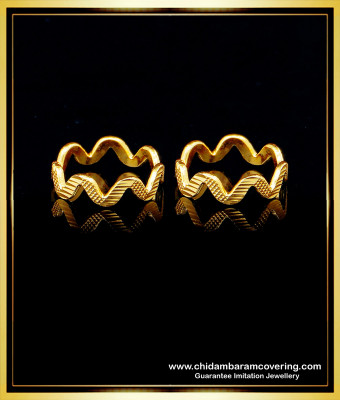 RNG224 - One Gram Gold Zic Zac Shape Gold Bichhiya Design Adjustable Metti Online  