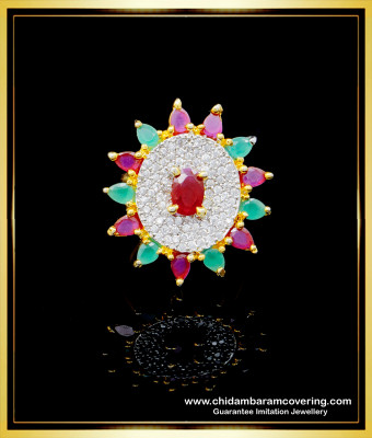 RNG229 - Elegant Party Wear Full Stone Fancy Ring Design for Ladies 