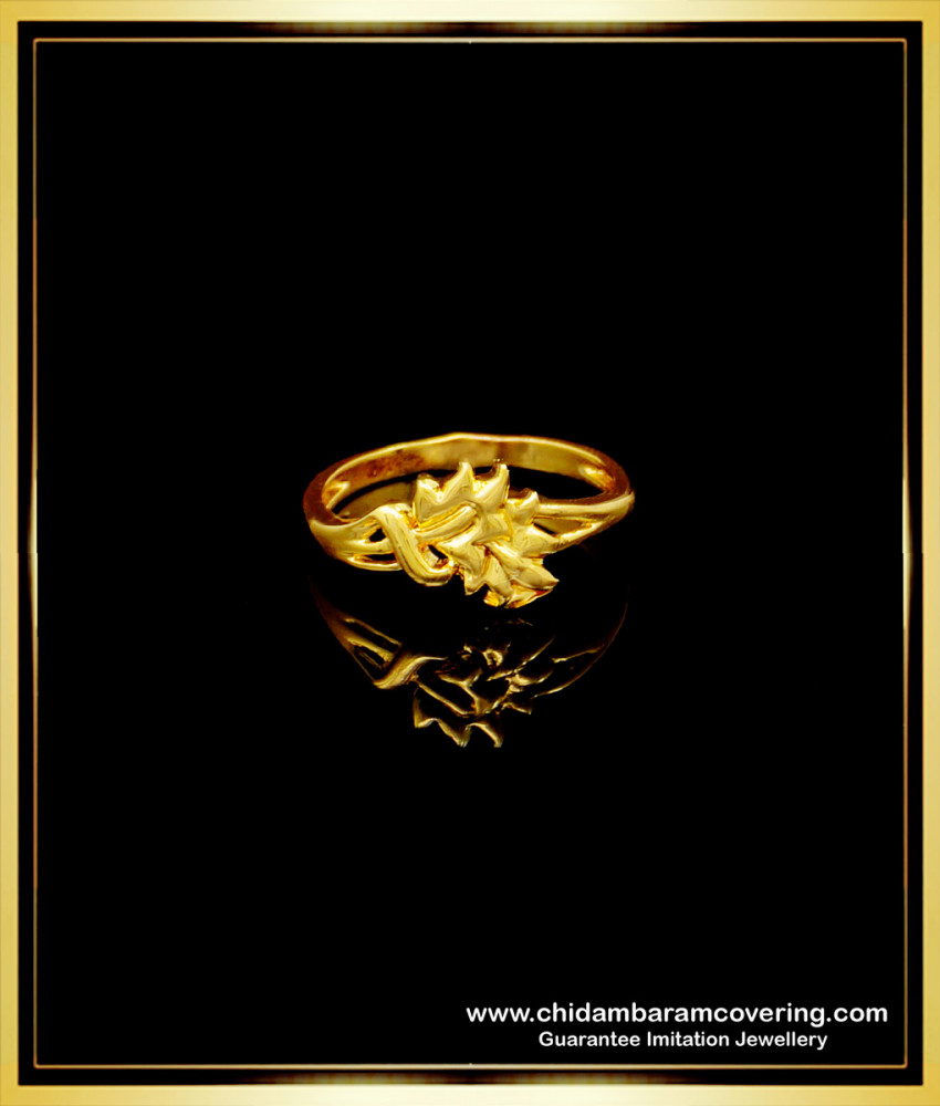 RNG233 - Pure Impon Jewellery Gold Plated Ladies Finger Ring for Daily Use 
