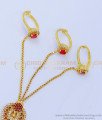 RNG311 - Attractive Peacock Design Stone Attached Finger Set Panja Design