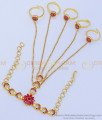 RNG313 - Elegant Flower Design Bracelet with Ring Attached Panja Design