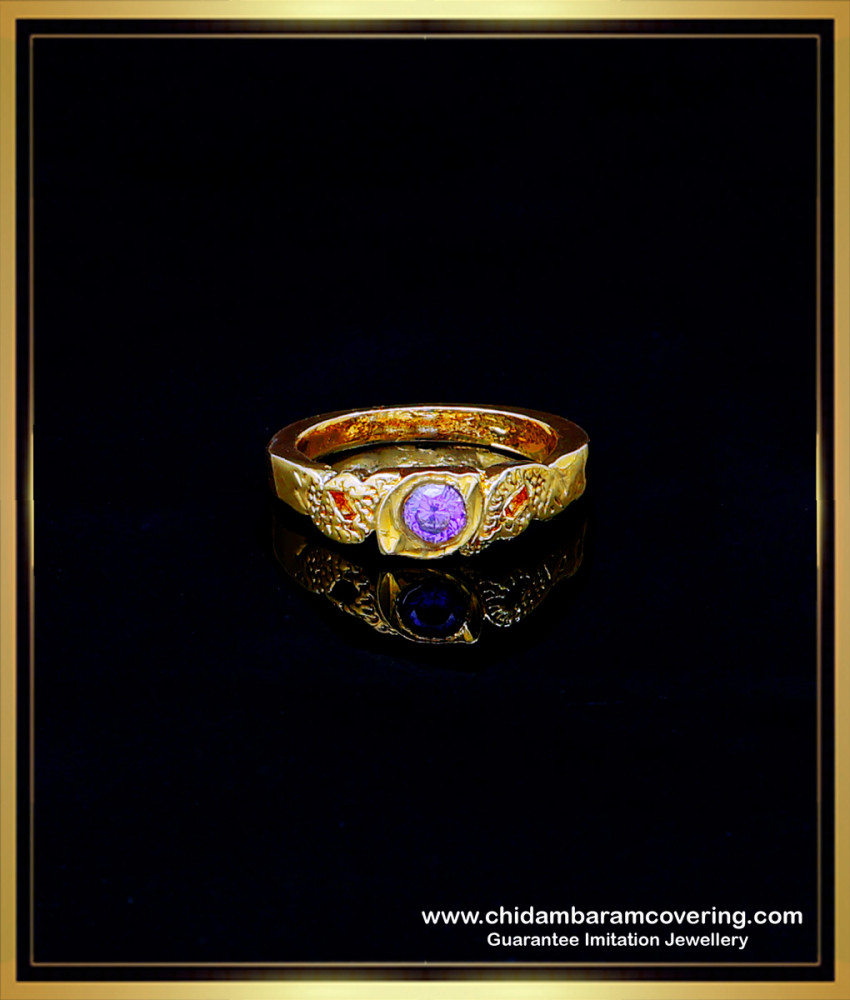 RNG318 - Purple Color Stone Original Impon Finger Ring for Women