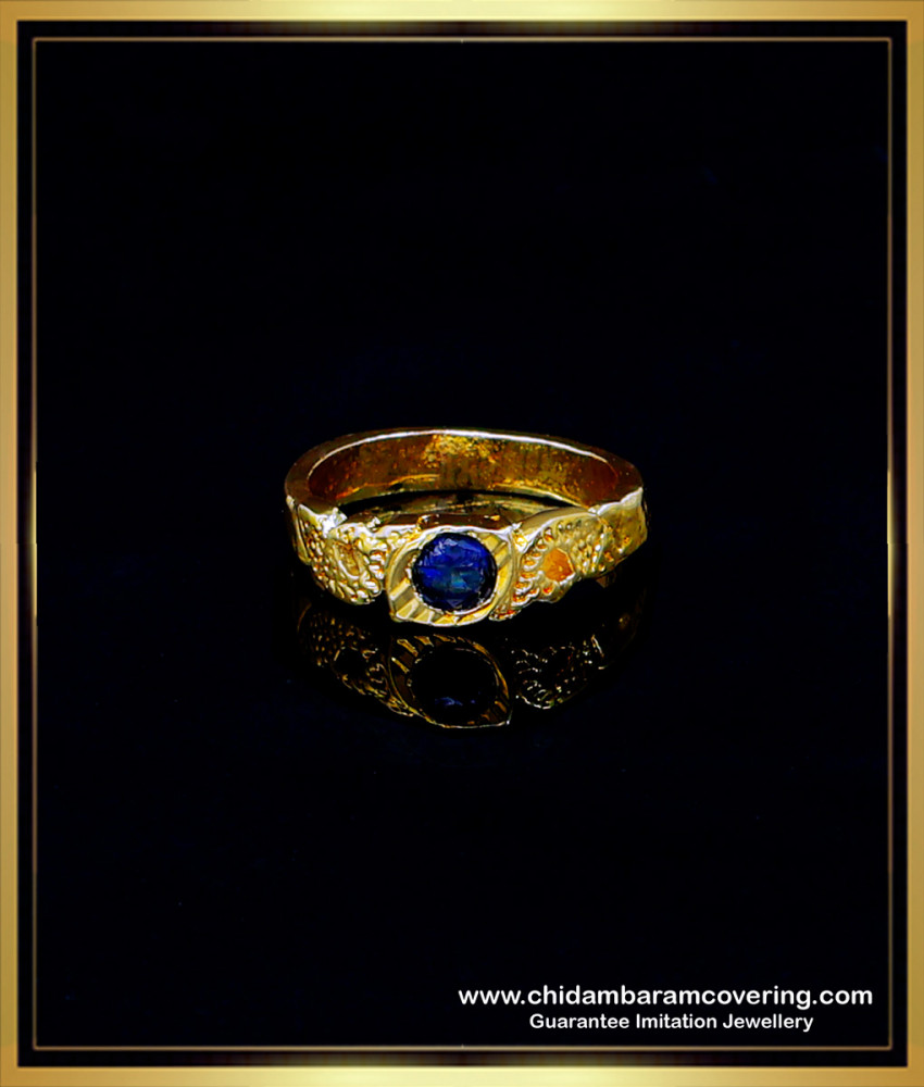 RNG321 - Single Blue Stone Original Impon Finger Ring Design