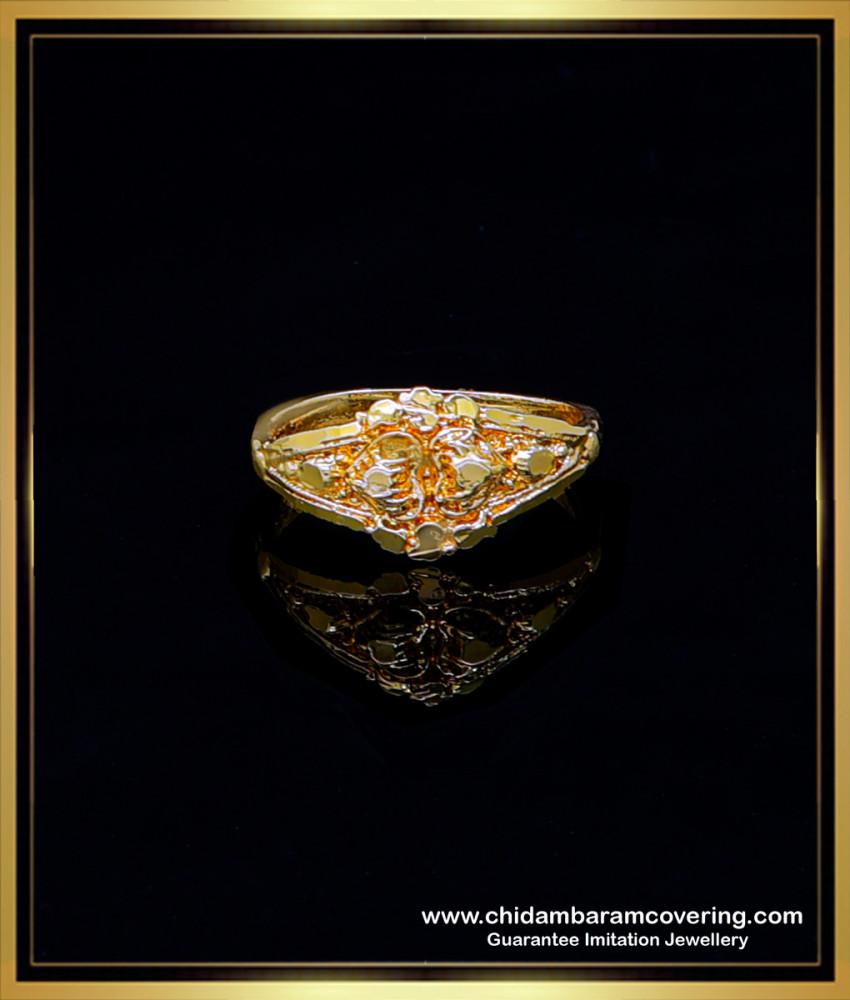 RNG337 - Simple Gold Design Daily Use Impon Ring Design Online