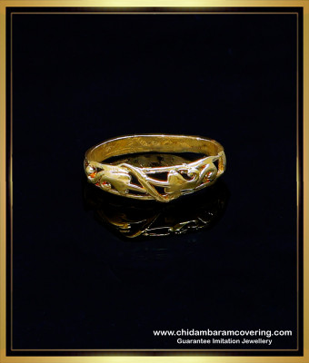 RNG349 - 1 Gram Gold Ladies Casting Ring Design Impon Jewellery 