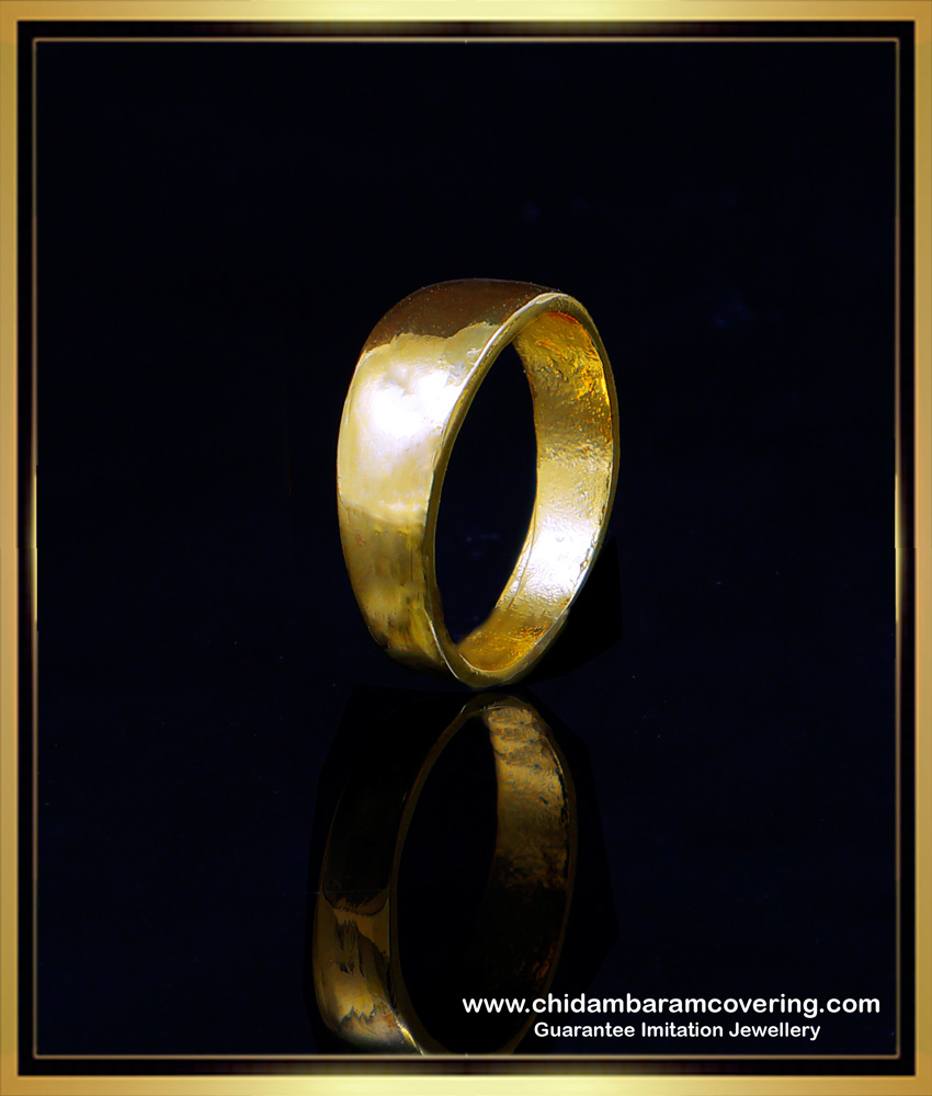 RNG353 - Original Impon Daily Use Gold Plated Plain Round Ring for Man