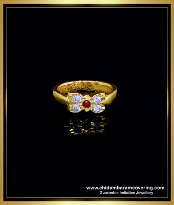 RNG359 - Attractive Impon Stone Simple 1 Gram Gold Ring Design