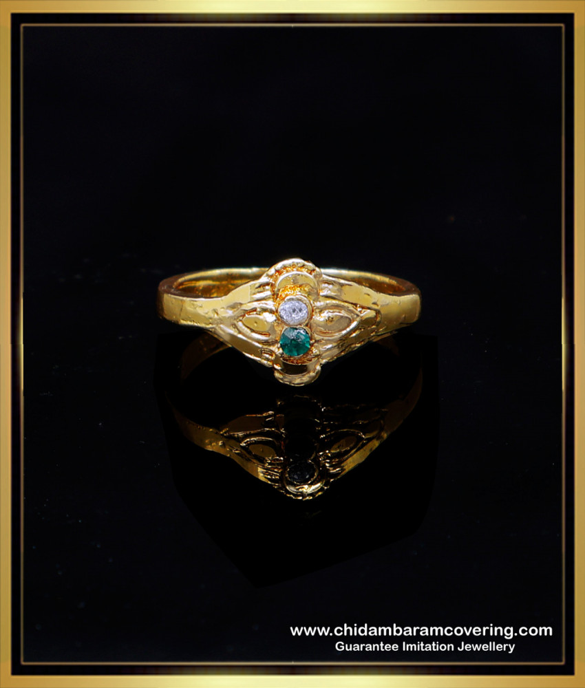 RNG368 - Traditional Gold Design Daily Use Stone Ring Design Ladies