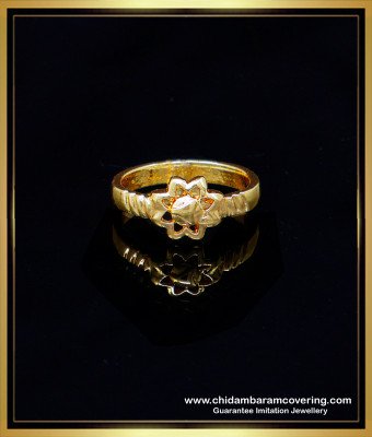 RNG379 - 1 Gram Gold Daily Use Plain Gold Ring Design for Female