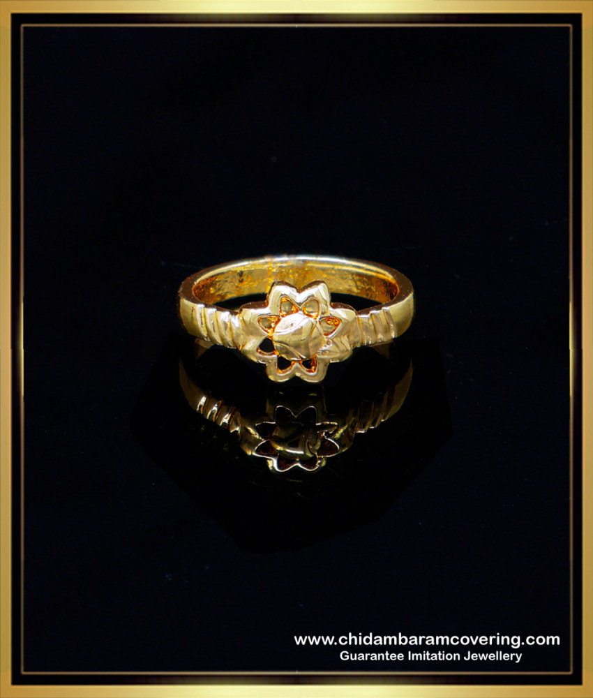 RNG379 - 1 Gram Gold Daily Use Plain Gold Ring Design for Female