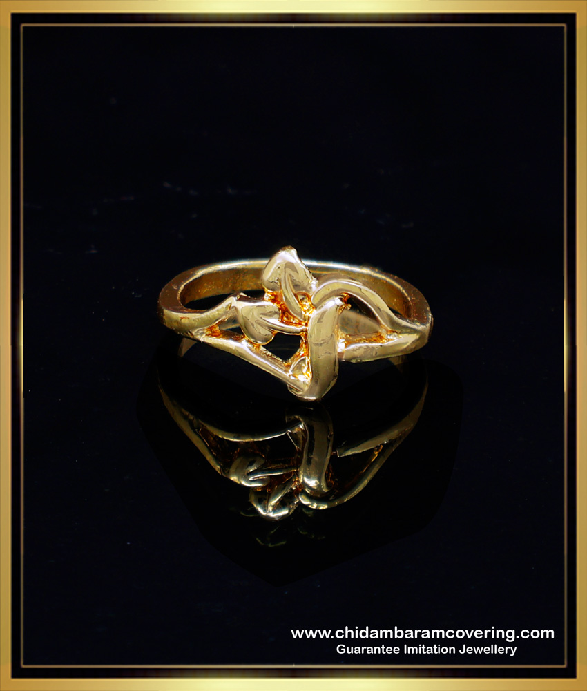 RNG382 - Buy Gold Plated Impon Casting Ring Gold Design for Ladies