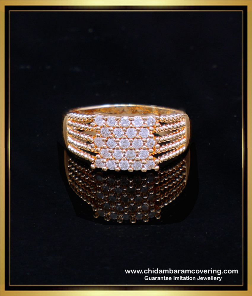 RNG405 - Elegant Diamond Ring Design Rose Gold Jewellery Artificial