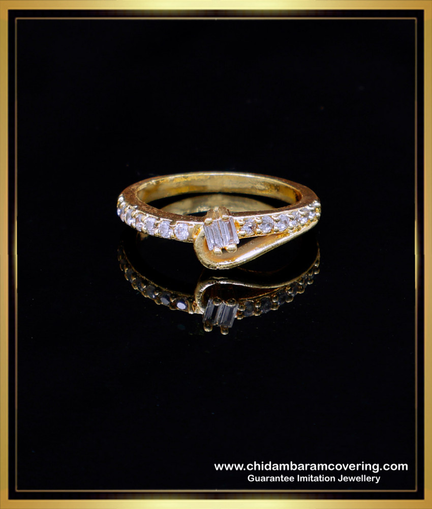 RNG418 - Impon Daily Wear Simple White Stone Ring Design for Female