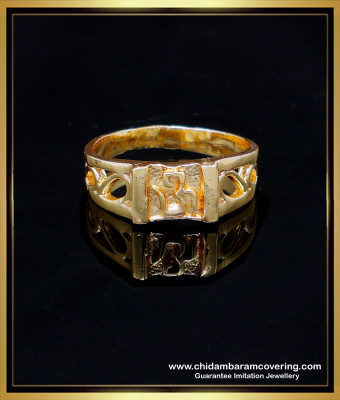 RNG444 - Original Impon Daily Use Gold Om Ring Design for Men