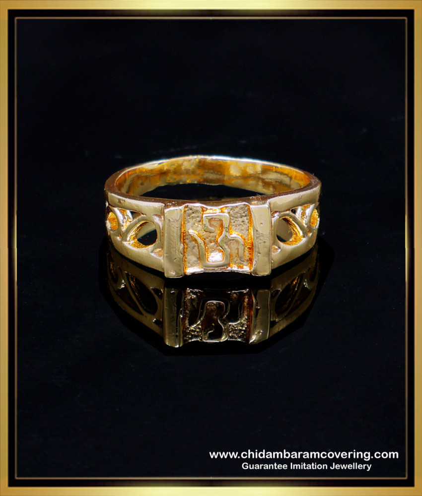 RNG444 - Original Impon Daily Use Gold Om Ring Design for Men