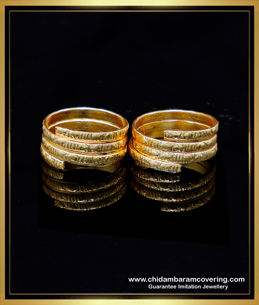 RNG446 - Traditional Gold Design Daily Use 1 Gram Gold Toe Ring
