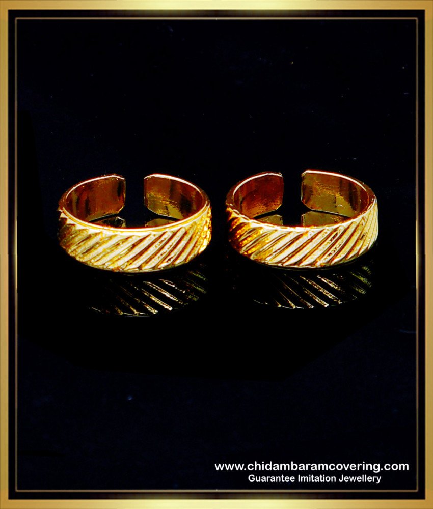 RNG450 - Pure Impon Daily Wear Gold Model Metti Design for Ladies