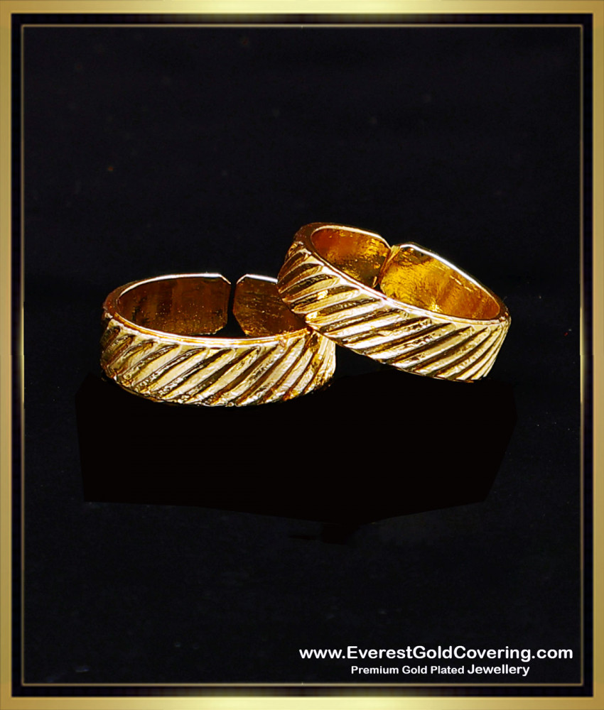 RNG450 - Pure Impon Daily Wear Gold Model Metti Design for Ladies