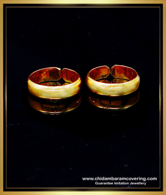 RNG452 - Impon Plain Gold Toe Ring Regular Use Metti Design Gold