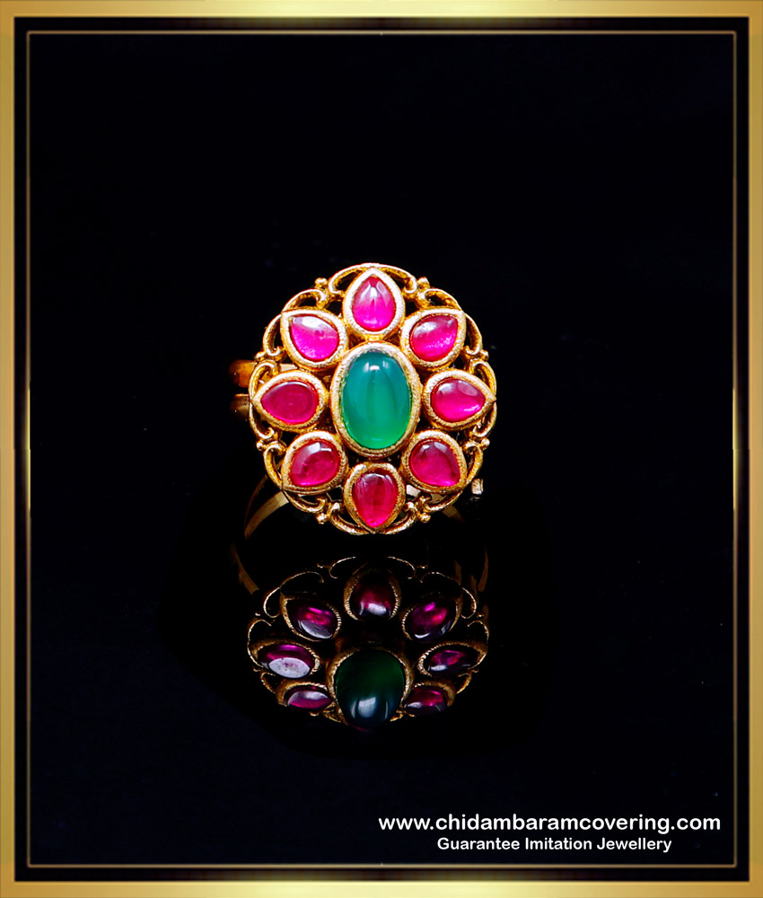RNG476 - Beautiful Kemp Stone Adjustable Antique Ladies Ring