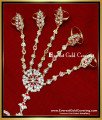 RNG484 - Impon White and Ruby Stone Bridal 5 Finger Ring Bracelet