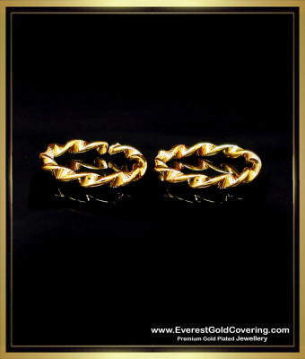 RNG493 - Impon Twisted Design Gold Plated Toe Rings Online