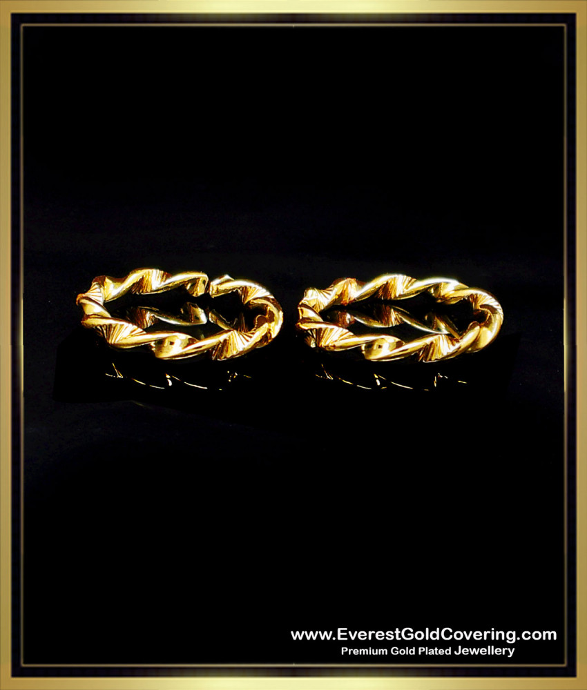 RNG493 - Impon Twisted Design Gold Plated Toe Rings Online