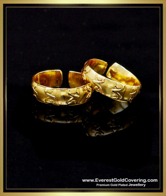 RNG497 - Pure Impon Daily Wear Gold Plated Fancy Metti Design