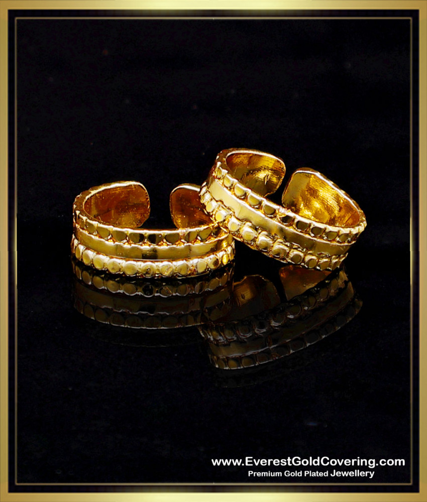 RNG502 - Original Impon Adjustable Gold Like Toe Rings for Ladies